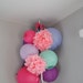 Customizable Large Pom-Pom, Ribbon, and Paper Lantern Mobiles