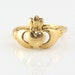 14k Yellow Gold Claddagh Ring
