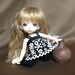 Black and White Skully Top and Pants set for PukiFee / Lati Yellow / 16cm doll