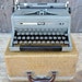 Royal Typewriter Quiet DeLuxe Gray Glass Keys Wedding Guest Book 1940s
