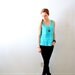 Vintage crochet blue tank top