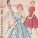 Vintage SImplicity 2478 sewing pattern size 12 teen age rockabilly swing style dress 1950s