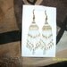 Gold, White n Cream Beaded Earrings