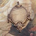 Vintage Art Deco Old Brass Pendant / Connector Piece
