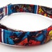 Captain America Dog Collar Comic Size Extra Small, Small, Medium or Large