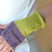 Purple Lime Hand Warmers/ Fingerless Gloves/ Color Block/ Hipster Inspired