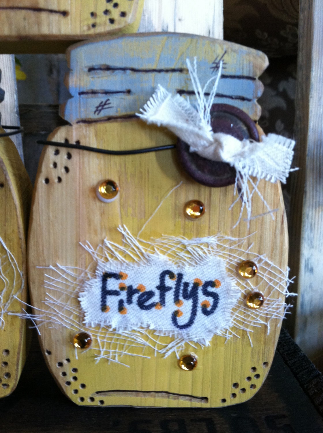 Rustic Wooden Mason Jar Bug Jar Lightning Bug Jar Firefly