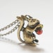 Tiny Squirrel with Acorn Necklace