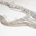 SPRING SALE Silver Multi-Chain with Beads Necklace