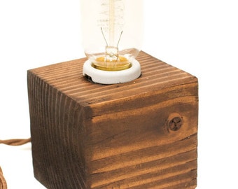 The Minimalist Edison Bare Bulb Table Accent Lamp ( Dark Brown )