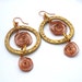 RUSTIC GOLD HOOPS and Edgy Twisted Copper by Cheydrea