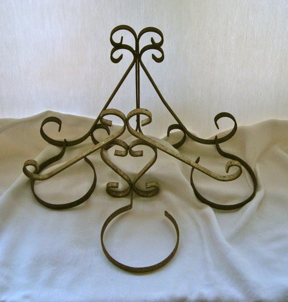 Weathered Wrought Iron Wall Plant Hangers