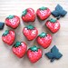 Strawberry Novelty Craft Embellishment Buttons