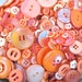 Shades of Orange Buttons Lot of 100