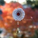 Beautiful White Fringed Flower Christmas Ornament in a gift box