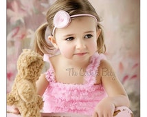 Pink Organza and Pearl <b>Simply Chic</b> Baby Infant Toddler Headband Photography <b>...</b> - il_214x170.231563576