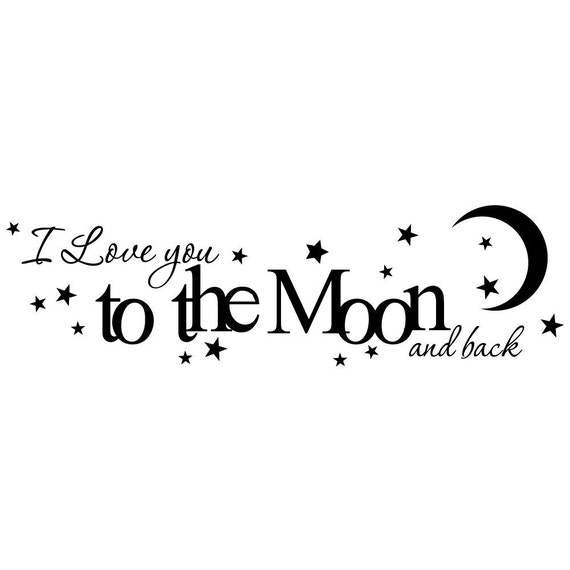 Download Items similar to I love you to the moon and back vinyl ...