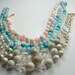 Colorful Destash Craft Lot of Blue Salvaged Broken Beaded Necklaces