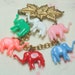 Vintage 1930s Celluloid Colorful Dangling Elephant Brooch with C Clasp WHOLESALE PRICE