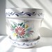 Vintage Planter Garden Pot Nursery White Blue Pink 1990