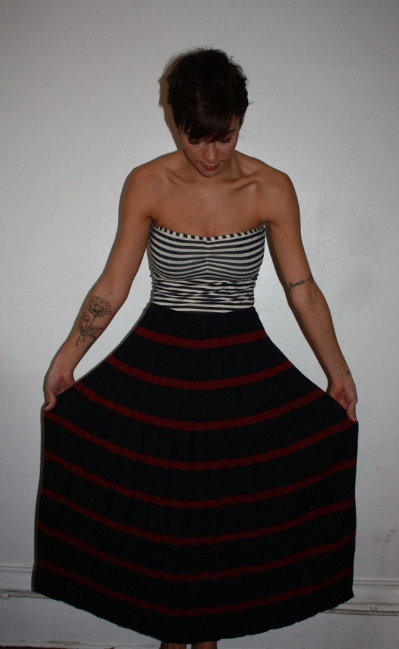 nautical maxi skirt