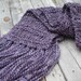 Hand knit winter scarf / lavender / plum / violet / lilac / warm / autumn accessory / super soft / fringes / extra long / gypsy chic / boho