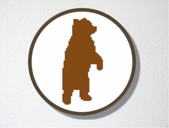 Counted Cross stitch Pattern PDF. Instant download. Bear ...