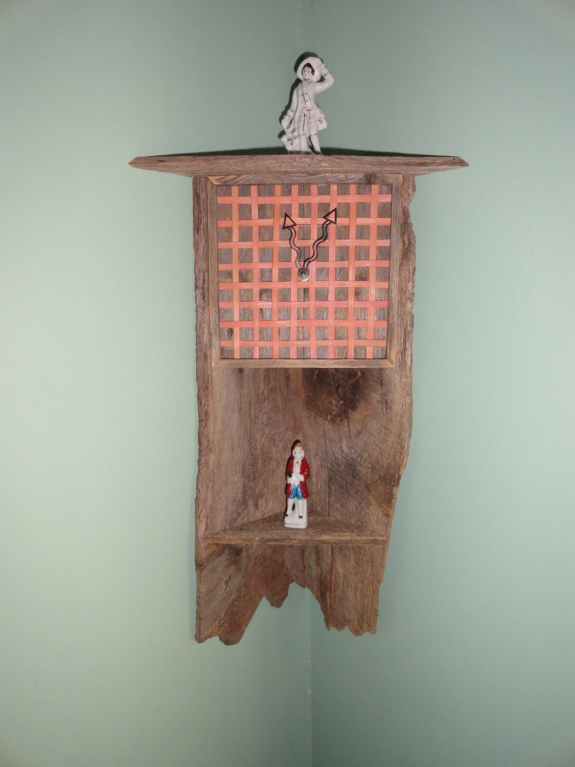 Wall clock corner shelf by ruslingsway on Etsy