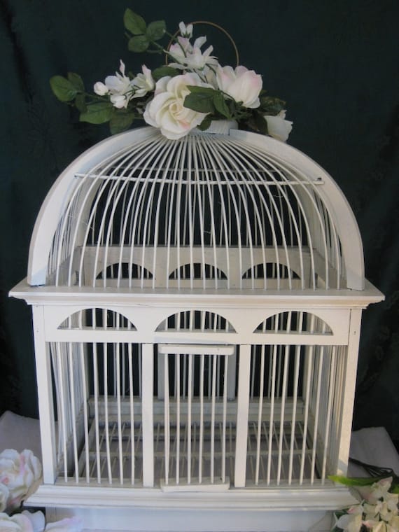 Items similar to Vintage Large Wooden Bird Cage/Wedding