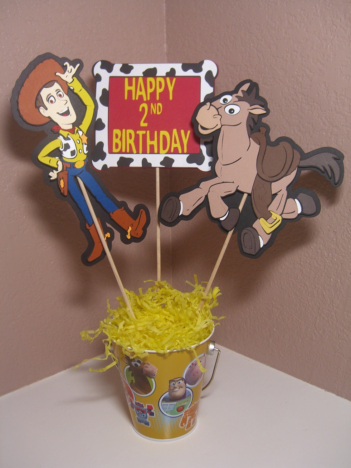 Woody and Bullseye Toy Story Centerpiece Party Decoration