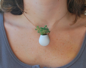 A Wearable Planter, No. 1, in White
