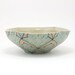Ceramic Bowl with Blue and Salmon Pattern