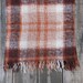 Vintage Mohair & Wool Plaid Hudson Bay Throw / Blanket
