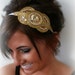 Gold Art Deco Beaded Sequin Headband