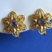Amethyst Rhinestone Earrings Vintage