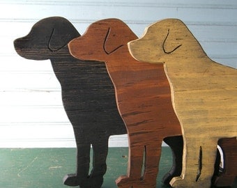 Lab Dog Sign Dog Black Yellow Chocolate Lab Wood Labrador Retriever