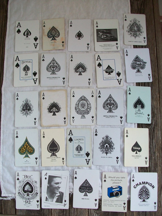 instant collection vintage Ace of Spades 25 unique cards