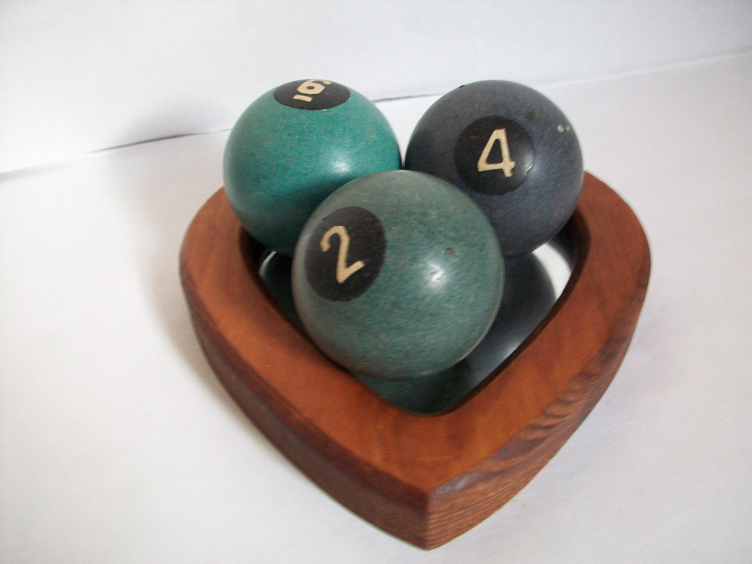 Vintage Teal Billiard Balls Great Mancave Decor or Instant