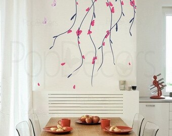 Beautiful Flowers - 31.5inch H- Wall Decals Stickers Home Decor by Pop Decors