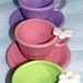 5 Pastel Tea Cups