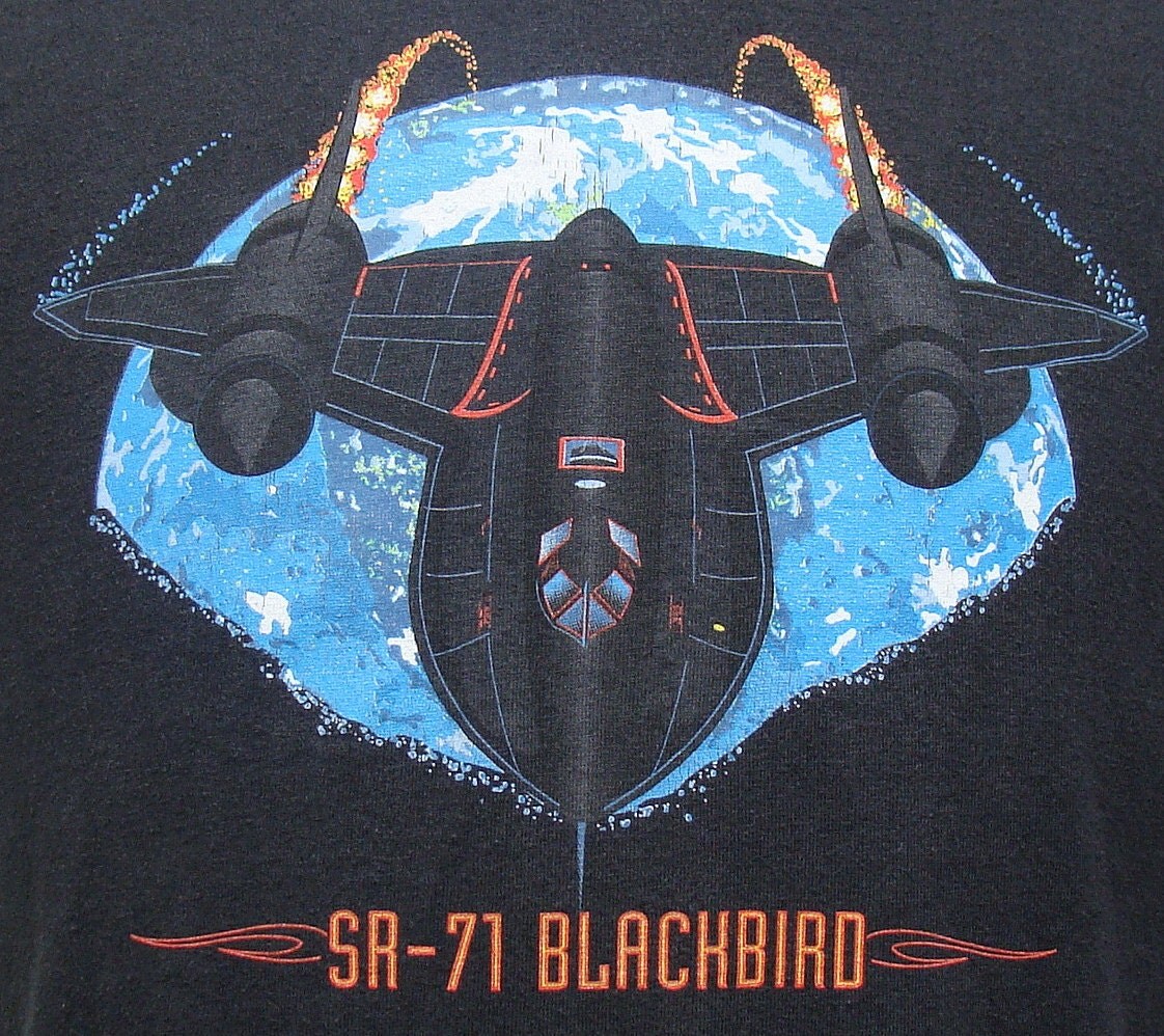 Vintage 90's SR71 Blackbird t shirt L by retropopmanila on Etsy