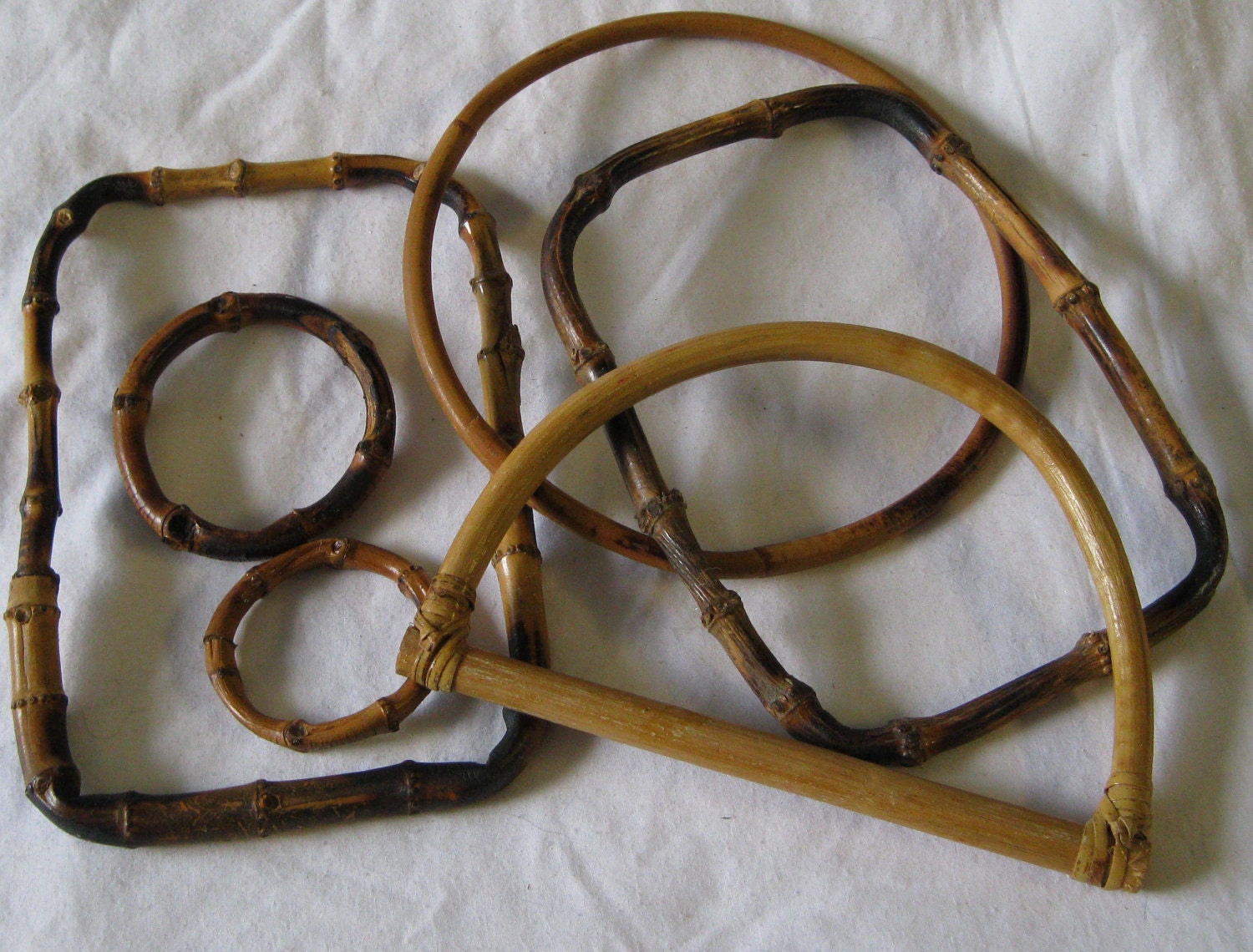 Macrame Craft Bamboo Rings Lot Of 6 by JAShirraPatterns  on the order of  