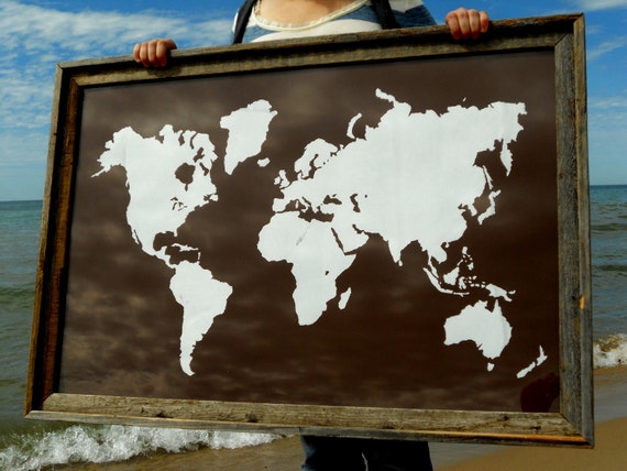 Items similar to Giant Modern World Map Print Poster - 24x36 ...