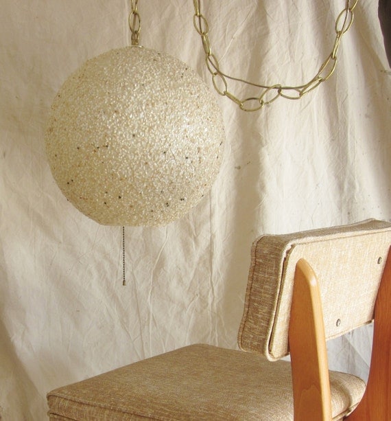 Vintage Mid Century Lamp Light Gold Lucite Acrylic Swag Lamp