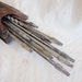Antique Tools Industrial Metal Drill Bits Arrows Leather Case Quiver Rustic Cabin Farmhouse Decor