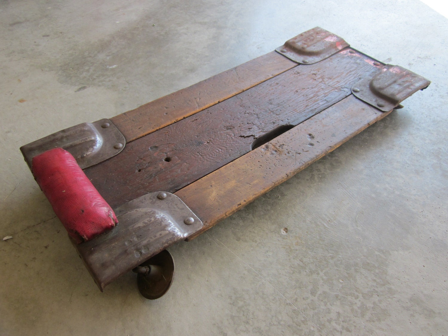 Car Mechanic Dolly Garage Shop Man Wood Rustic Primitive