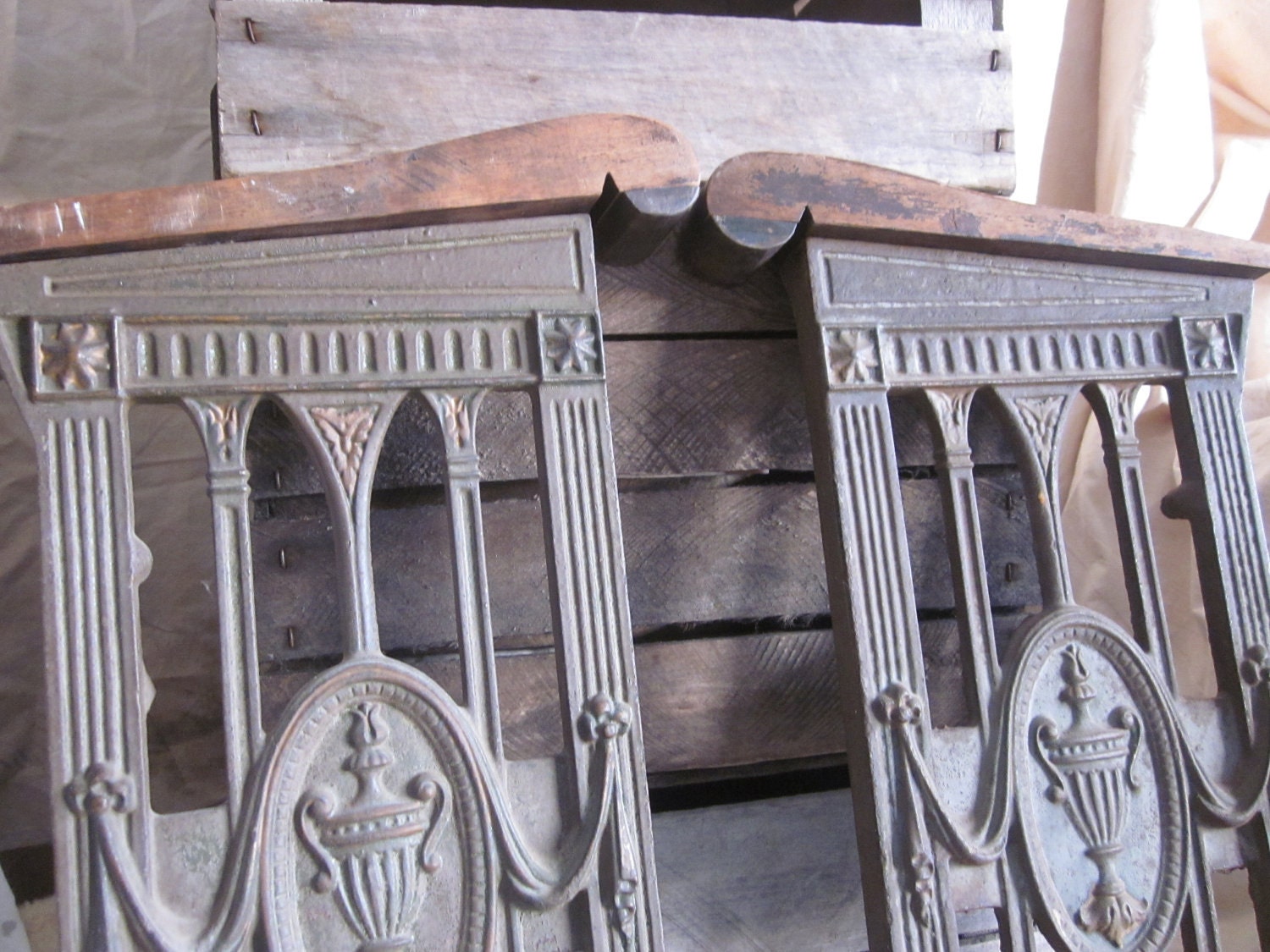 Antique Wrought Iron Salvage Furniture Cast Iron Victorian