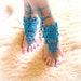 Crochet Barefoot Sandals Beach Pool Wear Yoga Shoes Valentine, Feet Fetish, Goth, Pick your Color