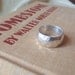 Vintage Sterling Silver Ring Hammered Texture Wide Band Ring Made in Mexico Pre- 1948 SIZE 7 and a Half