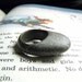 NATURAL GREY - hand-carved pebble ring size 5